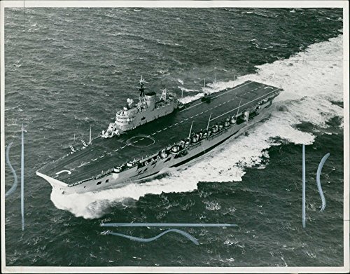 Fotomax - Águila Vintage de la Foto de Ship HMS, el Nuevo portaaviones Eagle.