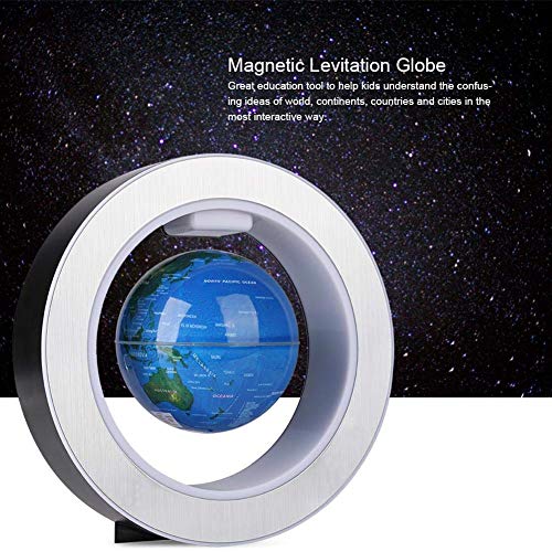 FTVOGUE Globo Flotante del Mapa del Mundo de la levitación magnética del Globo con la decoración Ligera del LED para los Ornamentos del Regalo (EU 220V)