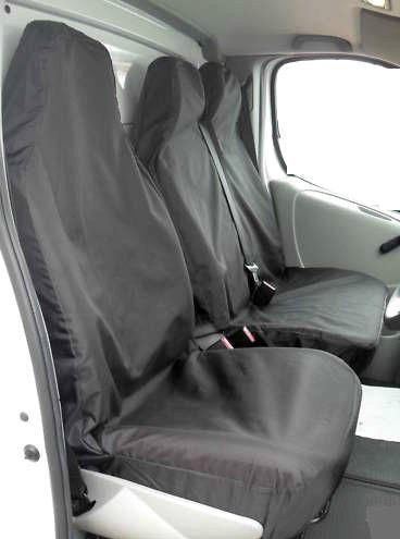 Fundas de asiento universales para furgonetas en negro, para uso muy intenso, de XtremeAuto® 