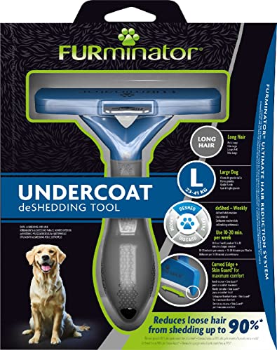 FURminator Undercoat deShedding - Cepillo para perros grandes de pelo largo