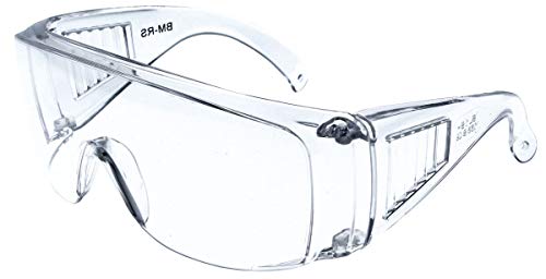 Gafas protectoras ligeras, transparentes con patillas anchas, homologadas por la CE.