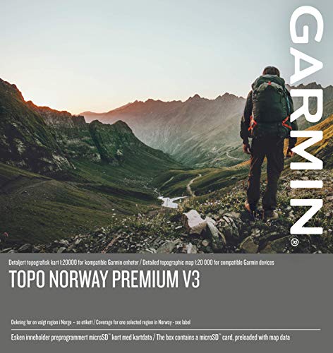 Garmin Topo Norway Premium v3, 2 - Tarjeta Sorost, Multicolor, Talla única