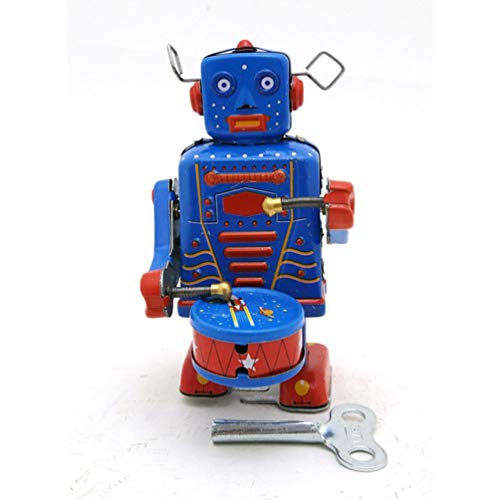 GARNECK Mecanismo de Batería Robot Vintage Cuerda de Juguete de Dibujos Animados Antiguo Hojalata Batería Figurita Juguete para Adultos Niños
