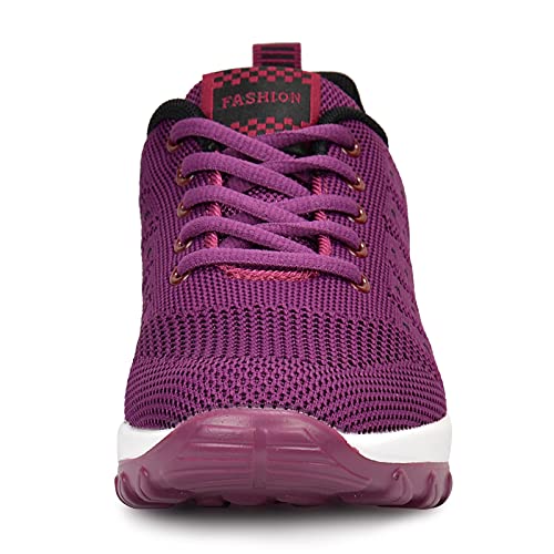 GAXmi Zapatillas Deportivas Mujer Respirable Zapatos Gimnasia Running Antideslizantes Casual Fucsia 39EU
