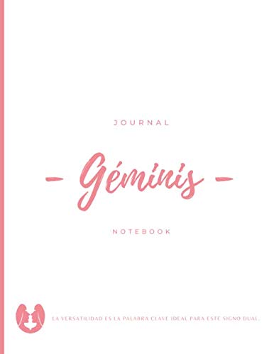 Geminis símbolo en la portada y el interior del cuaderno, diario o Journal: Gemini | Journal en Español | Regalos Originales para una Persona Especial (Géminis)