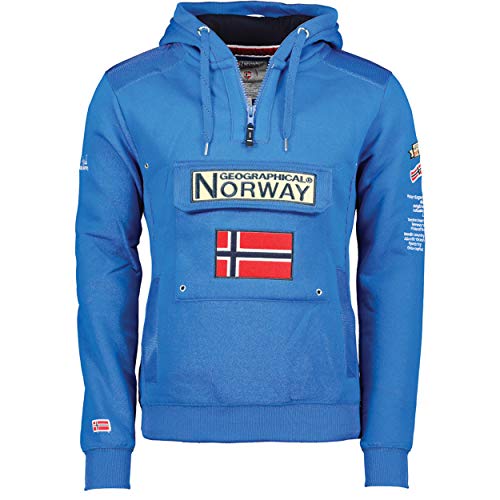 Geographical Norway - Sudadera DE Hombre GYMCLASS Azul ELÉCTRICO M