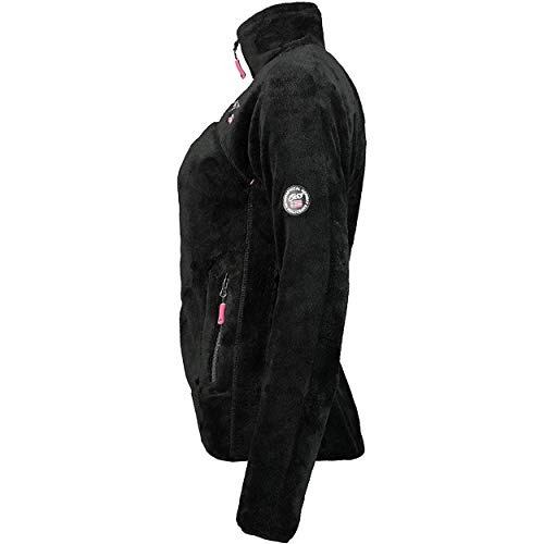 Geographical Norway UPALINE Lady - Suave Cálido Mujeres - Chaqueta Calida Invierno Suave Mujeres Caliente - Pullover Casual Tops Mangas Largas - Manga Larga Suéter Piel Negro M