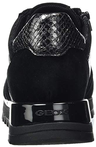 Geox D TABELYA A Zapatillas Mujer, Negro (Black), 38 EU