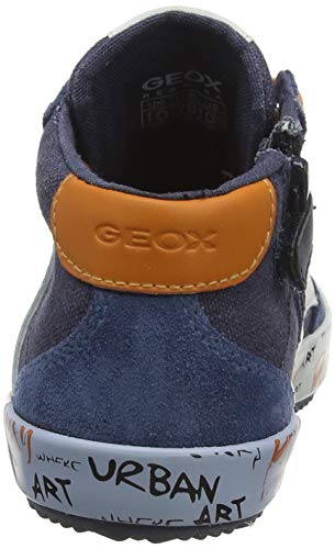 Geox J Alonisso Boy G, Zapatillas Baja Niños, Azul (Navy/Dk Orange C4218), 32 EU