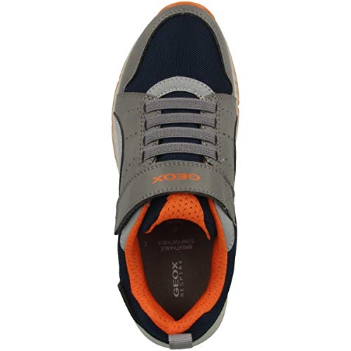 Geox - Little Kids'/Big Kids' Boys' Bernie 27 Sneakers Grey/Orange