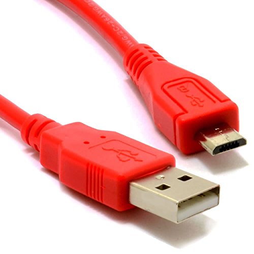 GIGAFOX® Cable de sincronización USB, cable de carga, cable de datos (micro USB) 1 m, rojo – para navegador Garmin Zumo 590 – para carga rápida