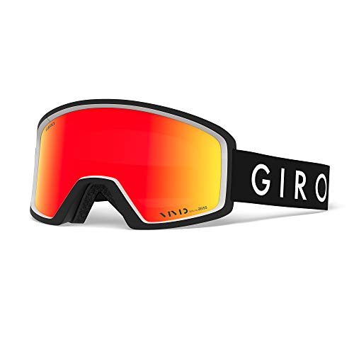 Giro Blok Gafas para la Nieve, Unisex Adulto, Black/White Core-Vivid Ember Lens, Large Frame