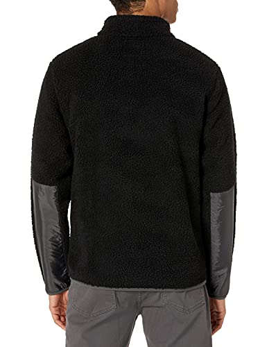 Goodthreads Sherpa Fleece Fullzip Jacket Outerwear-Jackets, Negro, US L (EU L)