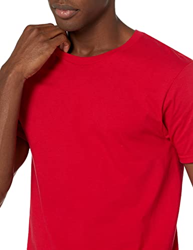 Goodthreads Short-Sleeve Crewneck Cotton Pocket T-Shirt Camiseta, Rojo (Red), Large