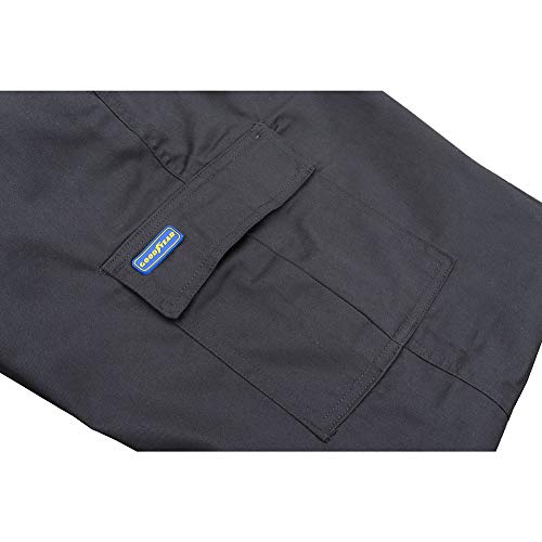 Goodyear Workwear GYPNT001 - Pantalones de trabajo de seguridad con múltiples bolsillos, clásicos, color negro/azul cobalto, talla 32/REG GYPNT001_BKRY1_32
