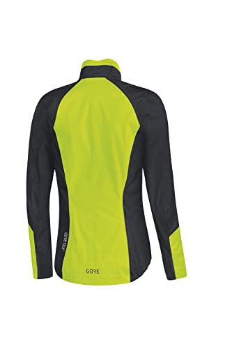 GORE Wear Chaqueta impermeable de ciclismo en carretera para mujer, C5 Women GORE-TEX Active Jacket, 42, Negro/Amarillo neón, 100202