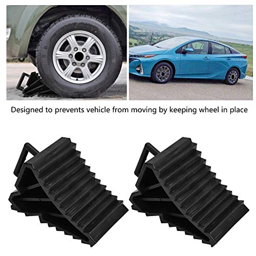 Gorgeri Tire Slip Stopper, 2pcs ABS Plastic Car Anti-slip Block Tire Slip Stopper Bloque de alineación de ruedas (Negro)