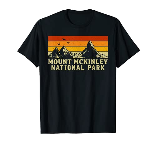 Gráficos de montaña retro vintage Parque Nacional Mount Mckinley Camiseta