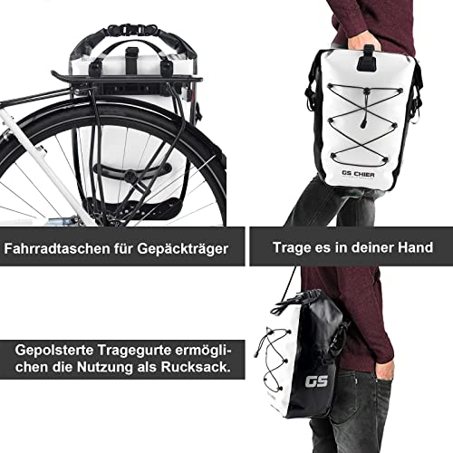 GS CHIER Alforjas para portaequipajes de bicicleta, de alta calidad y mucho espacio de almacenamiento