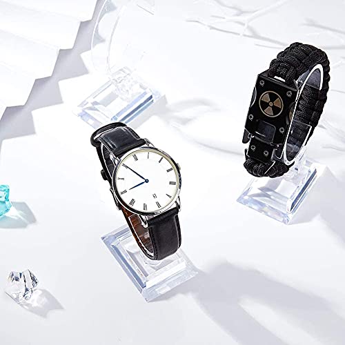 GZcaiyun - 12 soportes para reloj de pulsera, polipropileno, plástico, transparente, para uso en casa o en la tienda