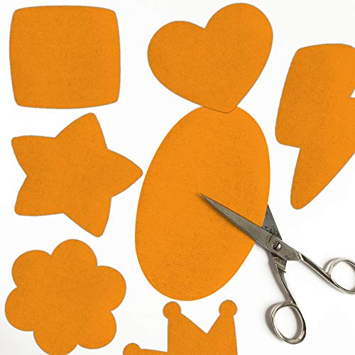 Haberdashery Online 6 rodilleras niños color Naranja termoadhesivas de plancha. Coderas para proteger tu ropa y reparación de pantalones, chaquetas, jerseys, camisas. 10,5 x 8 cm. Ref. 71. Naranja