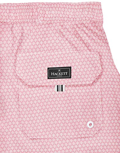 Hackett London Tennis Geo Pantalones Cortos, Rosa (368rose 368), X-Small para Hombre