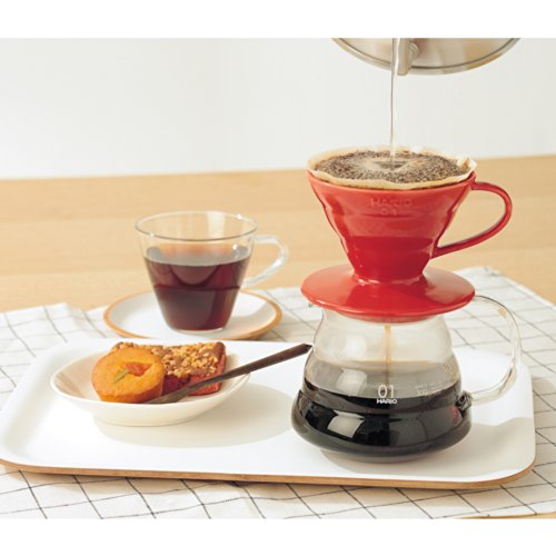 Hario Coffee Dripper V60 Size 01 Red Ceramic (japan import)