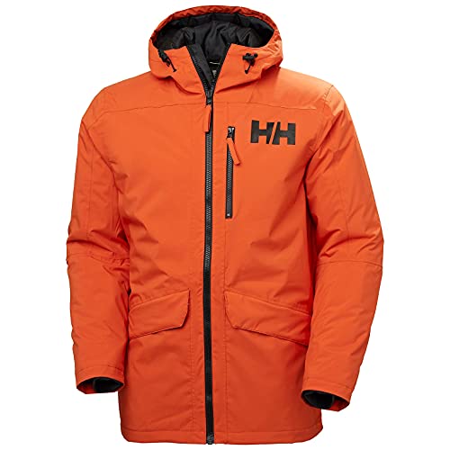 Helly Hansen Men's Active Fall 2 Waterproof Windproof Breathable Parka, Patrol Orange, XL