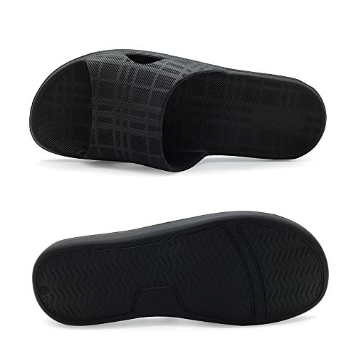 HEVA Zapatos de Playa y Piscina Unisex Adulto Bañarse Sandalias (40 EU Negro)