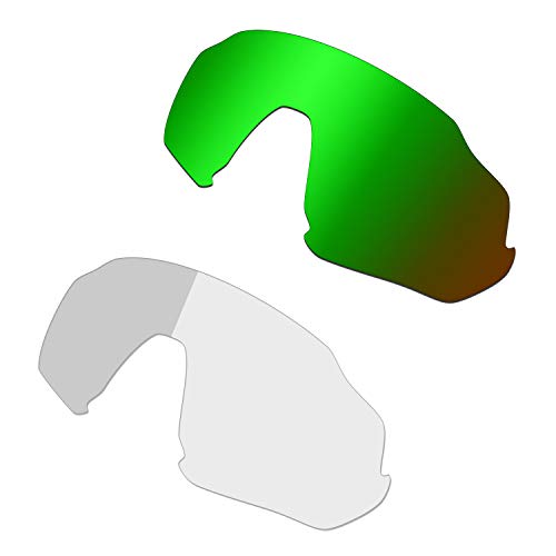 HKUCO Verde/Fotocrómico Polarizado Lentes de repuesto para Oakley Flight Jacket Gafas de sol