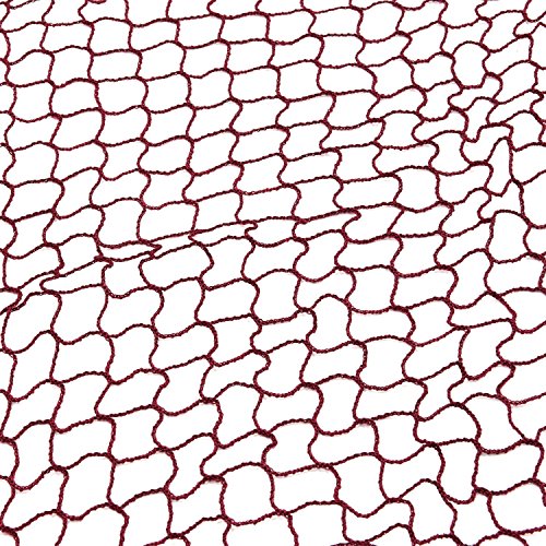 HOGAR AMO Red de Bádminton Redes (Malla Trenzada de Nylon en Rojo) para el Interior o al Aire Libre Jardín de Patio de Jardín de Jardín Cuerda en la Parte Superior(610 x 76 cm) Sin Marco