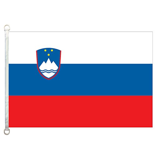 HomeKing - Banderas de Eslovenia (3 x 5 pies, 100% poliéster, 110 g/m², tejido de punto