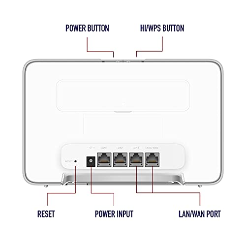 HUAWEI B535-333 4G Router 3 Pro - Mobile WiFi 4G LTE (CAT.7) Punto de acceso wifi, Soporte de selección automática Wi-Fi de doble banda y Beamforming, 4 puertos Gigabit, Instalación automática, Blanco