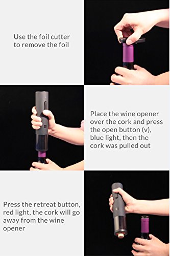 Huohou Sacacorchos eléctrico automático del Equipo del abrebotellas del Vino de Xiaomi Mijia Cortador de la Hoja (1 )