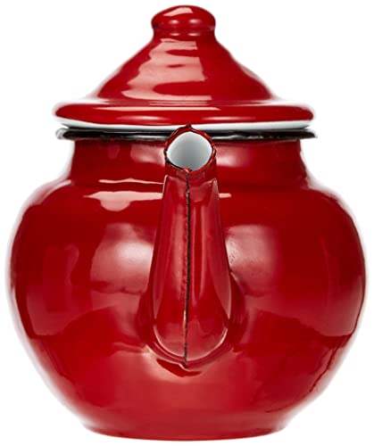 Ibili 910350 - Tetera de acero esmaltado vitrificado Roja 0,45 l