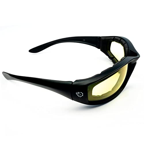 IGUANA CUSTOM - Gafas lentes fotocromáticas amarillas para moto, sky, snowboard, ciclismo y deportes