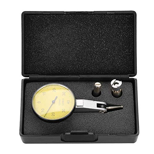 Indicador de prueba del dial Precisión 0.01mm Palanca Indicador de prueba del dial Medidor Kit de herramientas Gage con caja gris