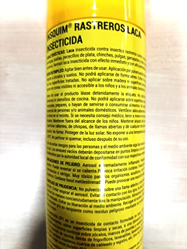 Insecticida Rastreros 750 ml Laca insecticida con efecto inmediato y residual sobre Cucarachas, Hormigas, Arañas, Pececillos de plata, Chinches, Pulgas, Garrapatas e insectos rastreros.