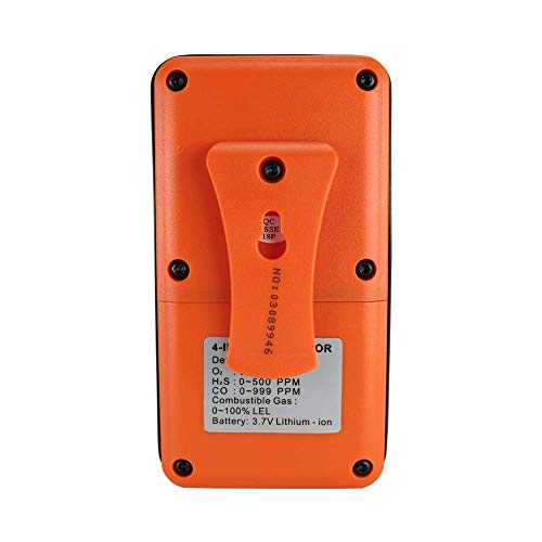 Instrumento de medición Detector multigas Alarma de gas en el hogar; CO, H2S, LEL y O2, Monitor de prueba de fugas Monitor de gas de nivel de gas combustible con alarma de advertencia de voz / luz y p