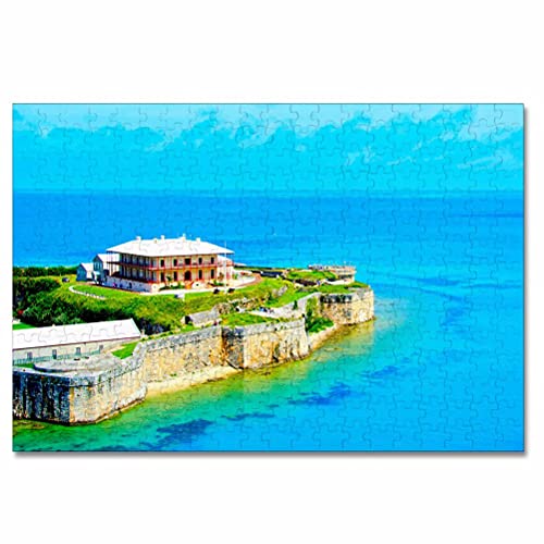Islas Bermudas Rompecabezas para Adultos, 300 Piezas, Rompecabezas de Madera para niños, Regalo de Viaje, Recuerdo, 16.5 × 12 Pulgadas