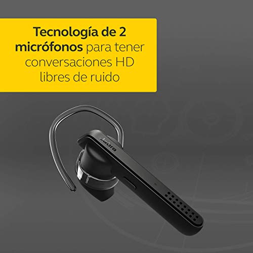 Jabra Talk 45 – Auricular Monoaural In-Ear – Llamadas Inalámbricas, Indicaciones para el GPS, Transmisión de Música y Podcasts desde Dispositivos Móviles – Negro