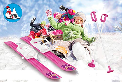 Jamara 460388-Snow Play Esquí de fondo 1st Step 60cm fucsia – Lazos de fijación, Construcción aerodinámica Esquís, color rosa (460388) , color/modelo surtido