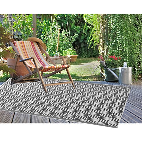 Jemidi - Moqueta exterior para terraza, jardín y balcón, alfombra exterior de plástico de 120 x 180 cm, lavable