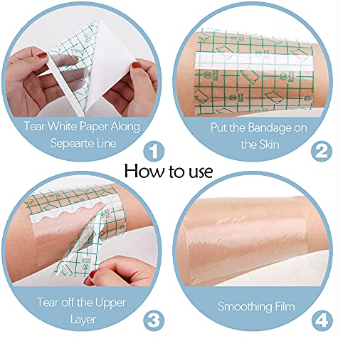 JOOTUEPO Tatuaje Aftercare Vendaje adhesivo impermeable 2 m x 15 cm, piel curativa cinta película protectores transparentes elásticos antibacterianos para heridas