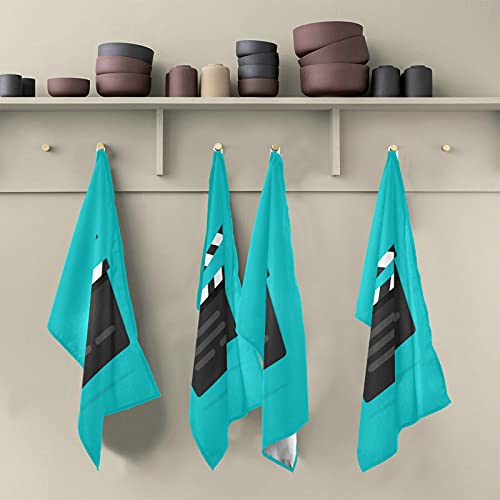 Juego de toallas para platos de cocina 4 ilustración de vector de claqueta aislada en azul toalla de cocina Large28''x18 '' Toallas de cocina, paños de cocina, toallas decorativas de gofres, toallas