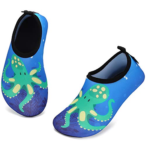 katliu Zapatos para Niño Niña Zapatos de Playa Bebe Zapatillas de Piscina Escarpines Calzado para Agua(068 Azul, 22/23 EU)