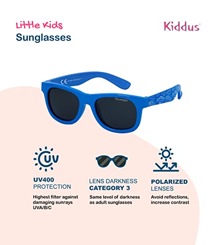 Kiddus Gafas de sol POLARIZADAS bebe, niño, niña. Con Patillas Flexibles. UV400 100% protección rayos UVA y UVB. Seguras, confortables y muy resistentes