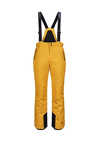 Killtec Tirano MN Ski PNTS Pantalones con Tirantes extraíbles, paranieves y protección en los Bajos, Hombre, Amarillo cocido, 4XL