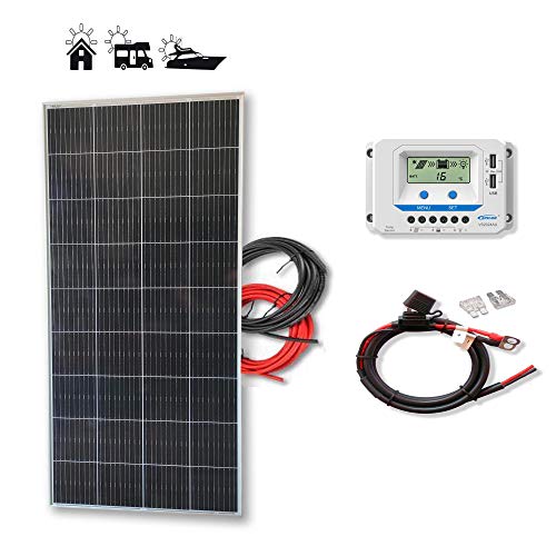 Kit 200W PRO 12V panel solar placa monocristalina células PERC de alta eficiencia