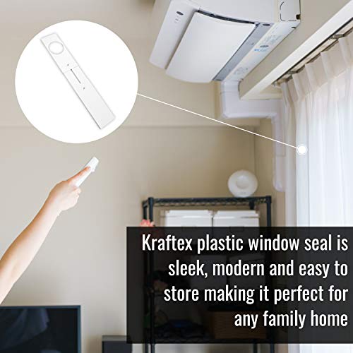 Kit de ventana de aire acondicionado portátil | Kit de junta de ventana de CA para manguera de CA con 5.9 "de diámetro | Kit de ventilación de ventana con panel de escape de aire acondicionado